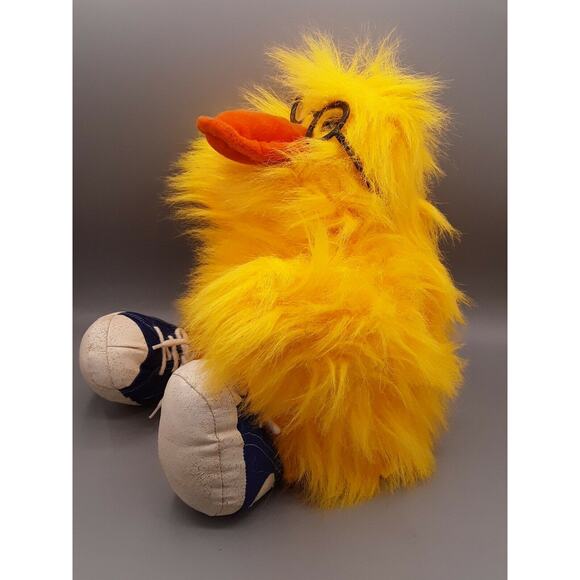 Vintage GANZ Archie Large Fuzzy Yellow Chicke Duck Glasses Sneakers H459 1988 - Picture 6 of 12